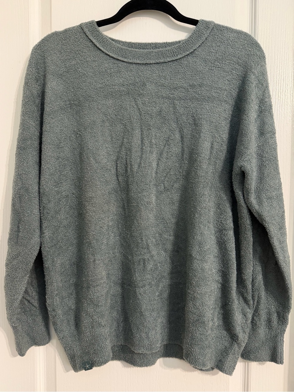 Barefoot Dreams Women's Knit Crew Sweater in River Green L Tall